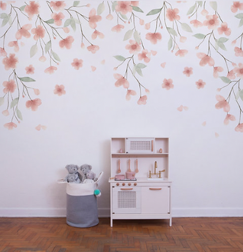Painel de parede floral em arco t.design (100% celulose)