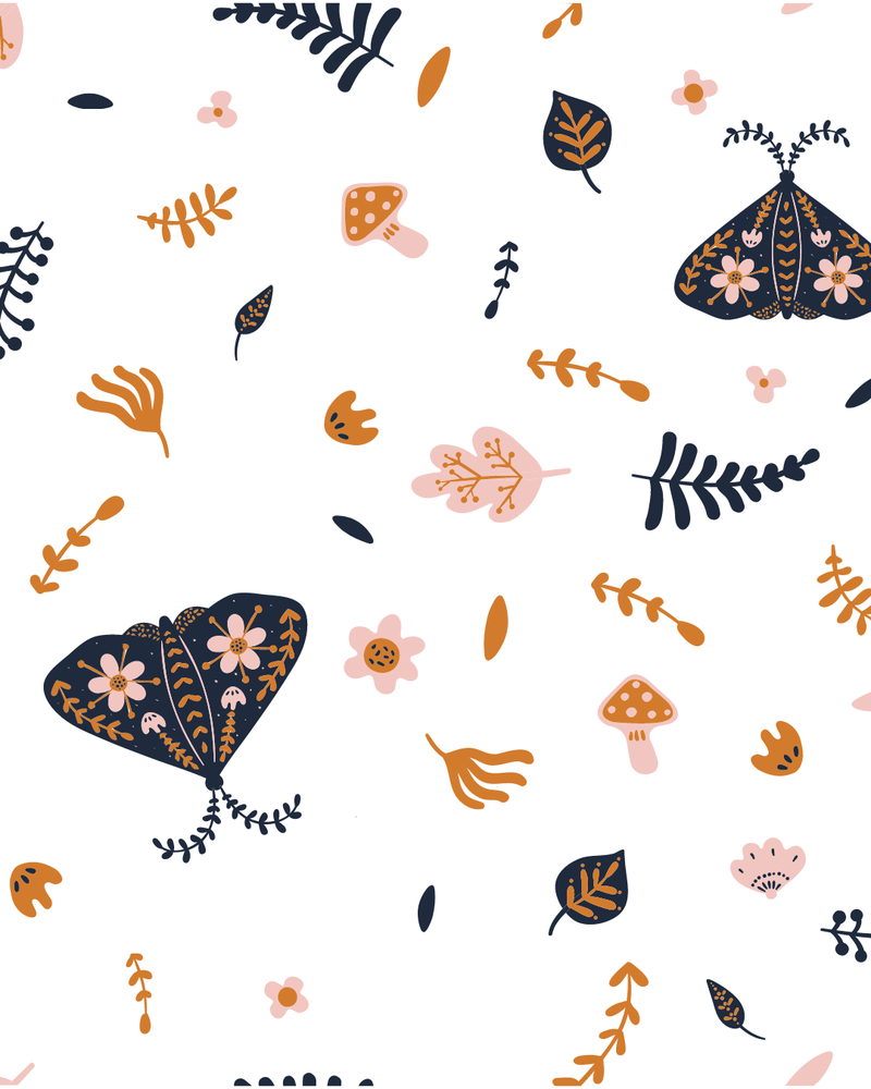Papel adesivo borboletas e flores 
