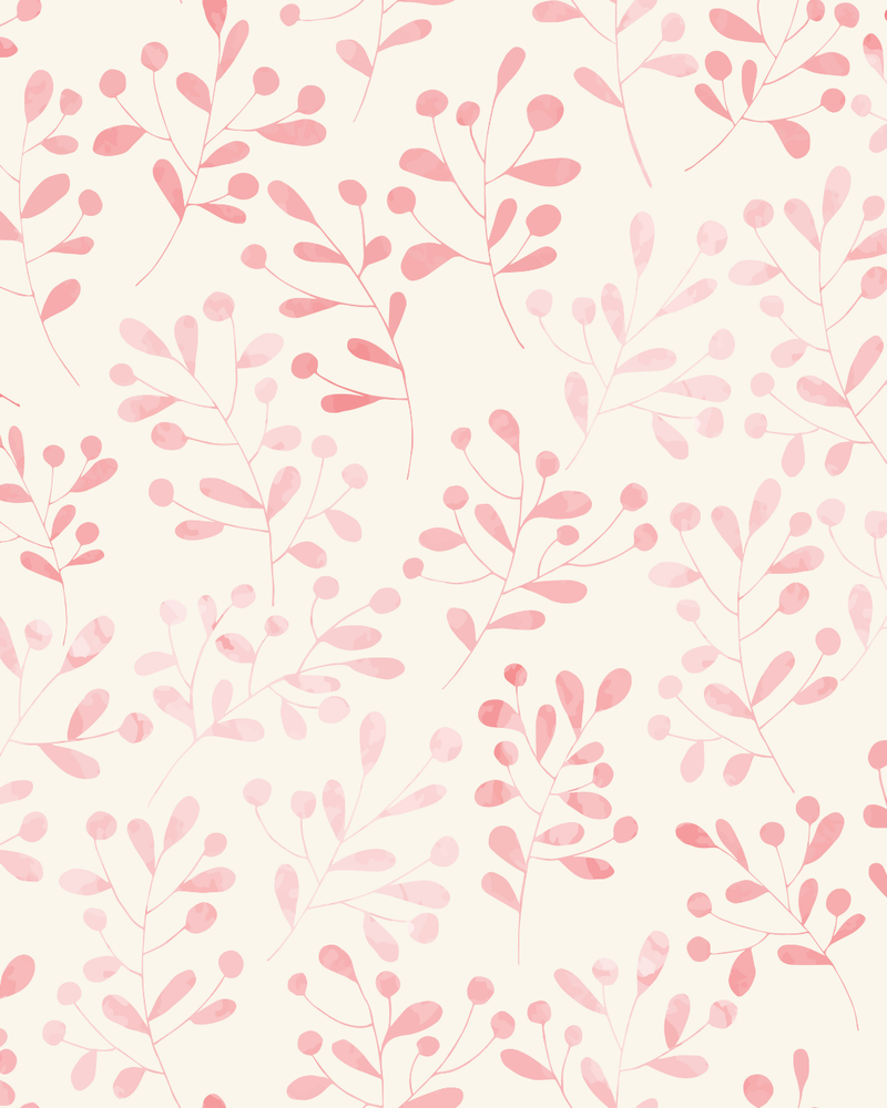 Papel adesivo folhagens delicadas rosa 