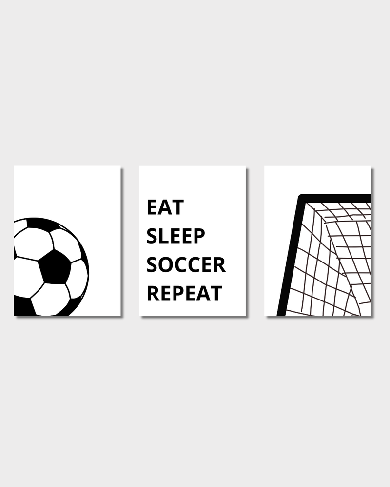 Trio de posters soccer (3 cores)