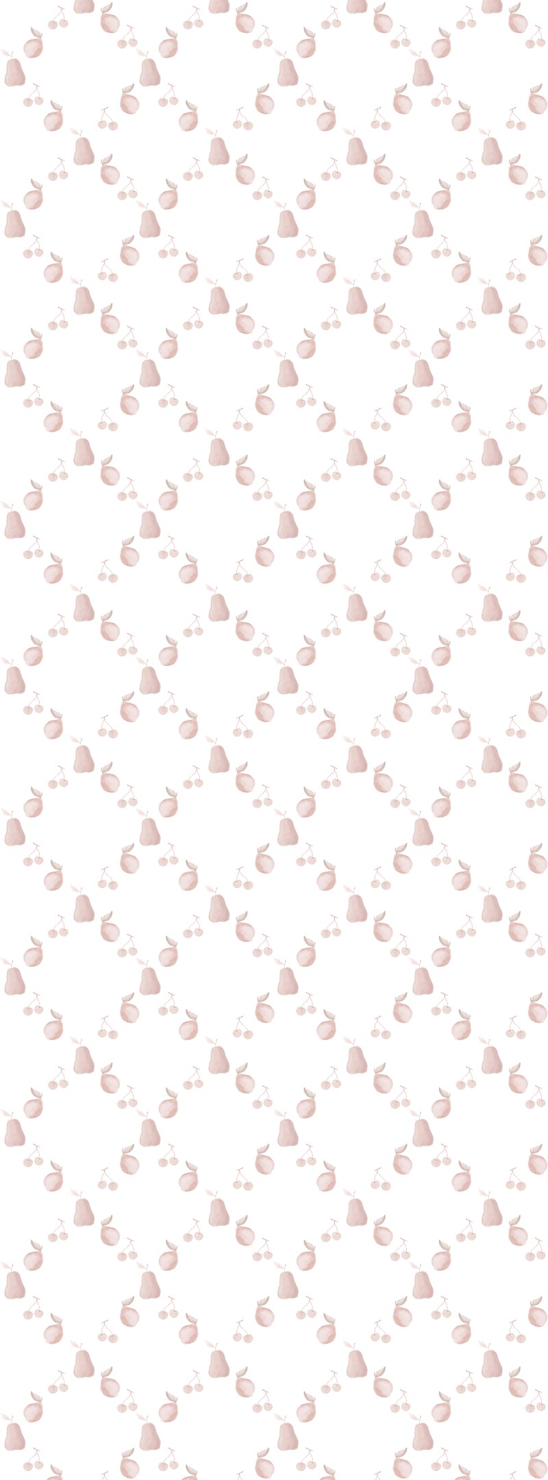 Papel de parede frutinhas em losango cor rosa T. Design - 100% celulose