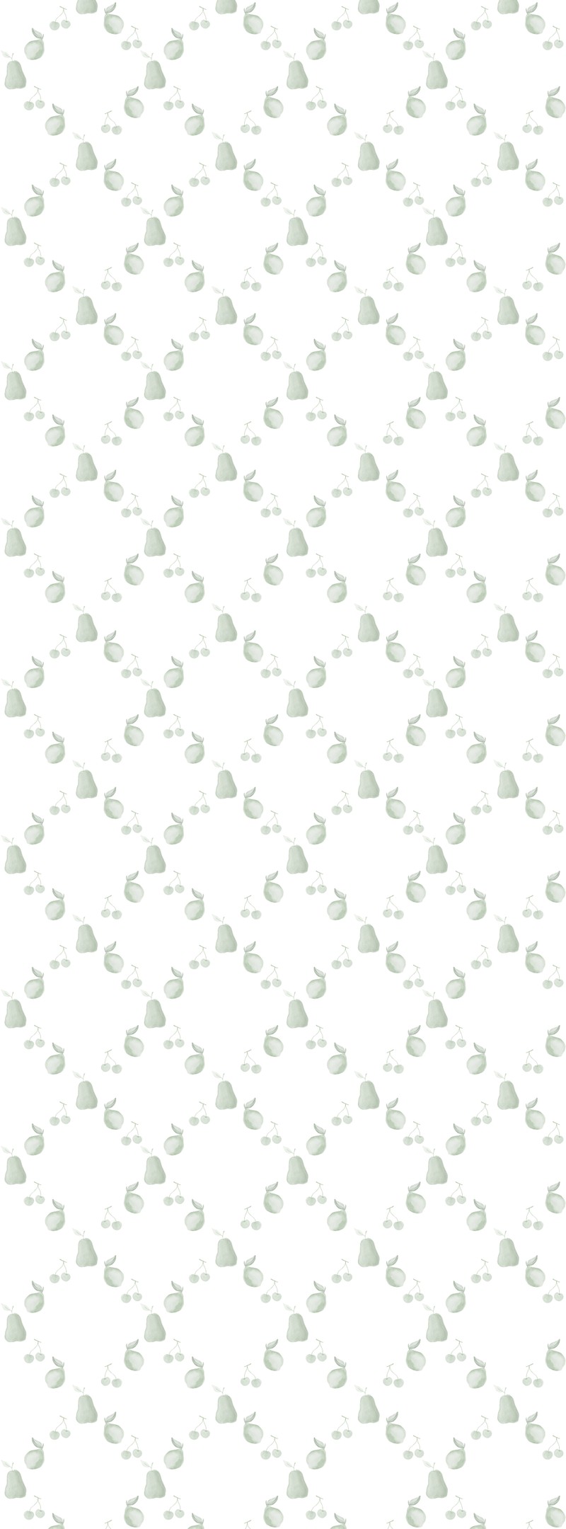 Papel de parede frutinhas em losango cor verde T. Design - 100% celulose