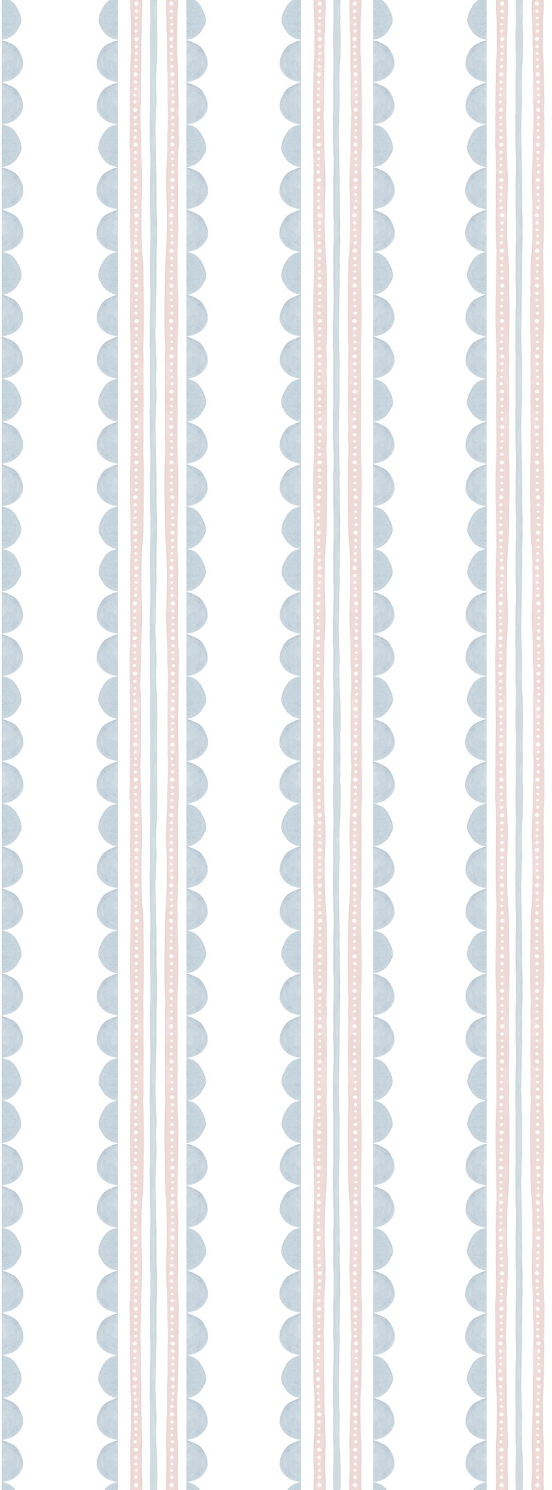 Papel de parede listras e ondinhas (rosa e azul) T.Design - 100% celulose