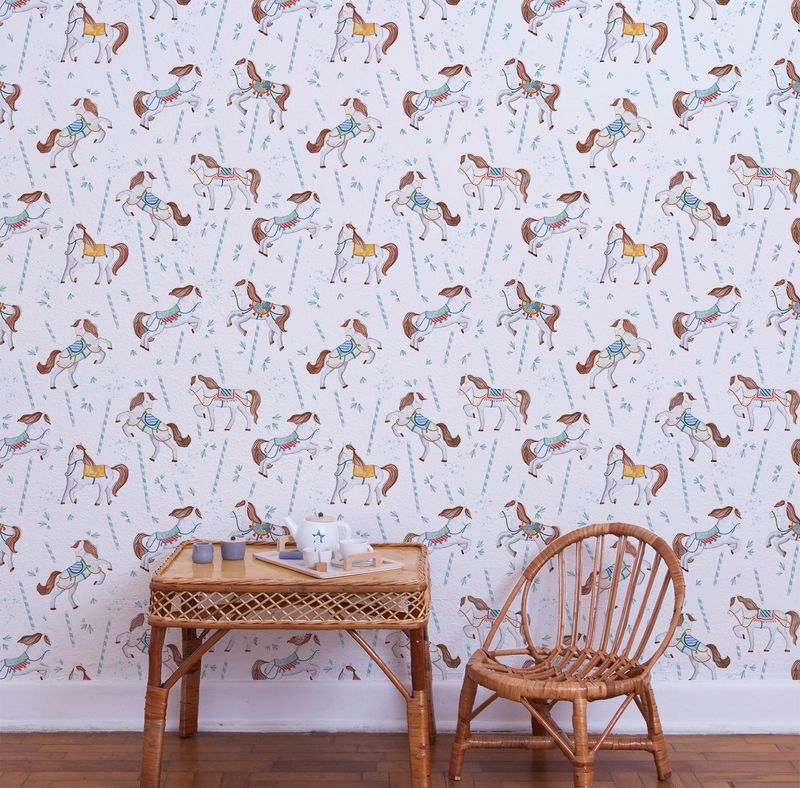 Papel de parede sheepy carrossel t.design (100% celulose)