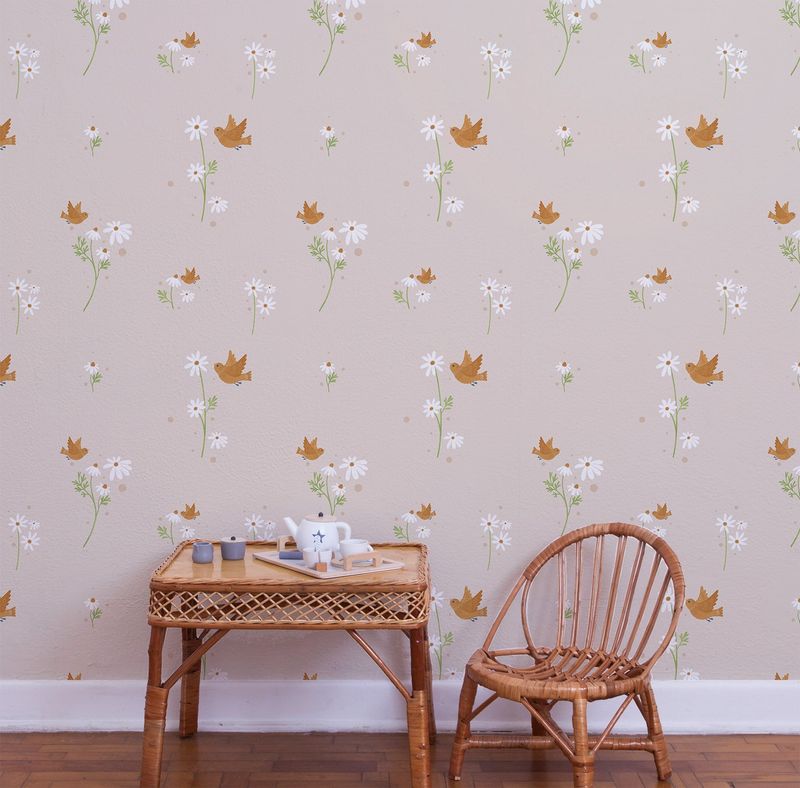 Papel de parede sheepy margaridas t.design