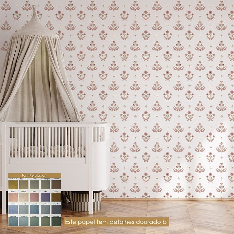 Papel de parede tumdum victorian (3 tons) - celulose 