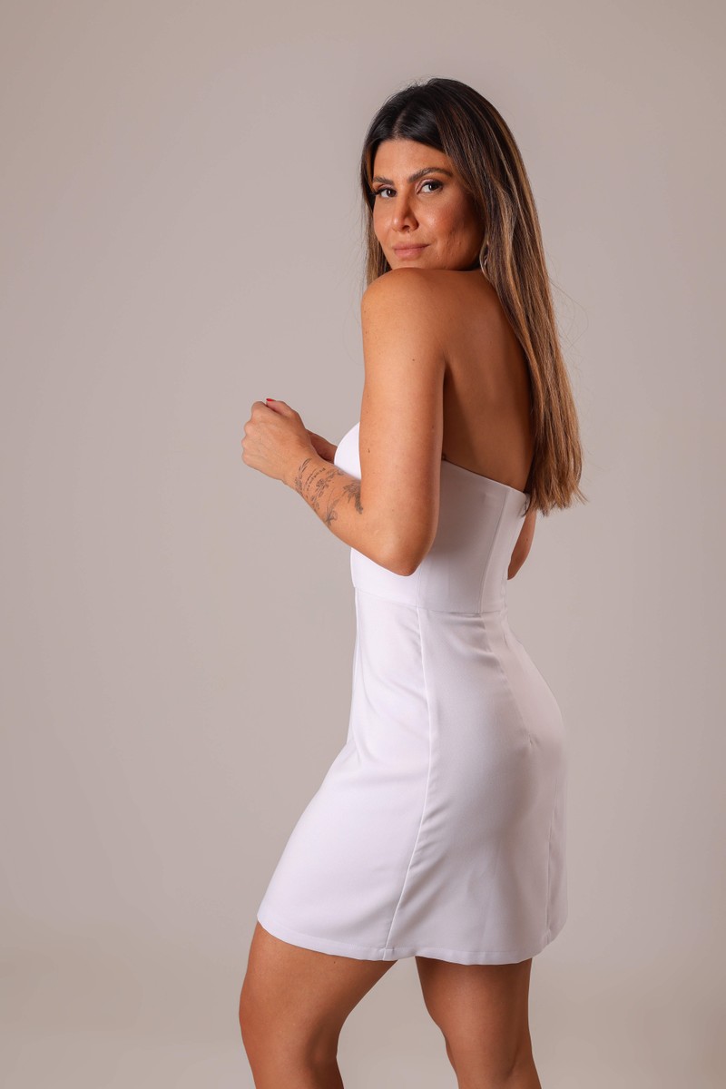 VESTIDO SEM ALÇAS BRANCO