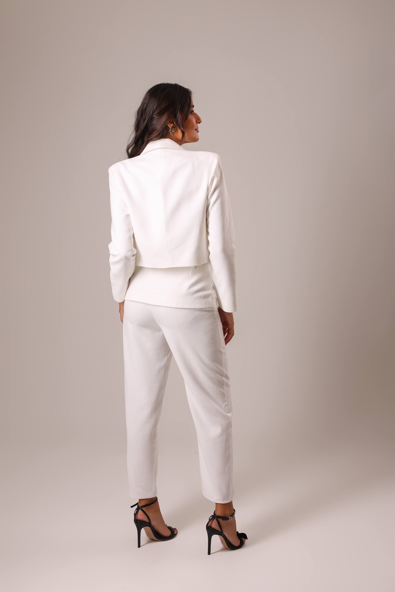 BLAZER CROPPED ALFAIATARIA OFF WHITE