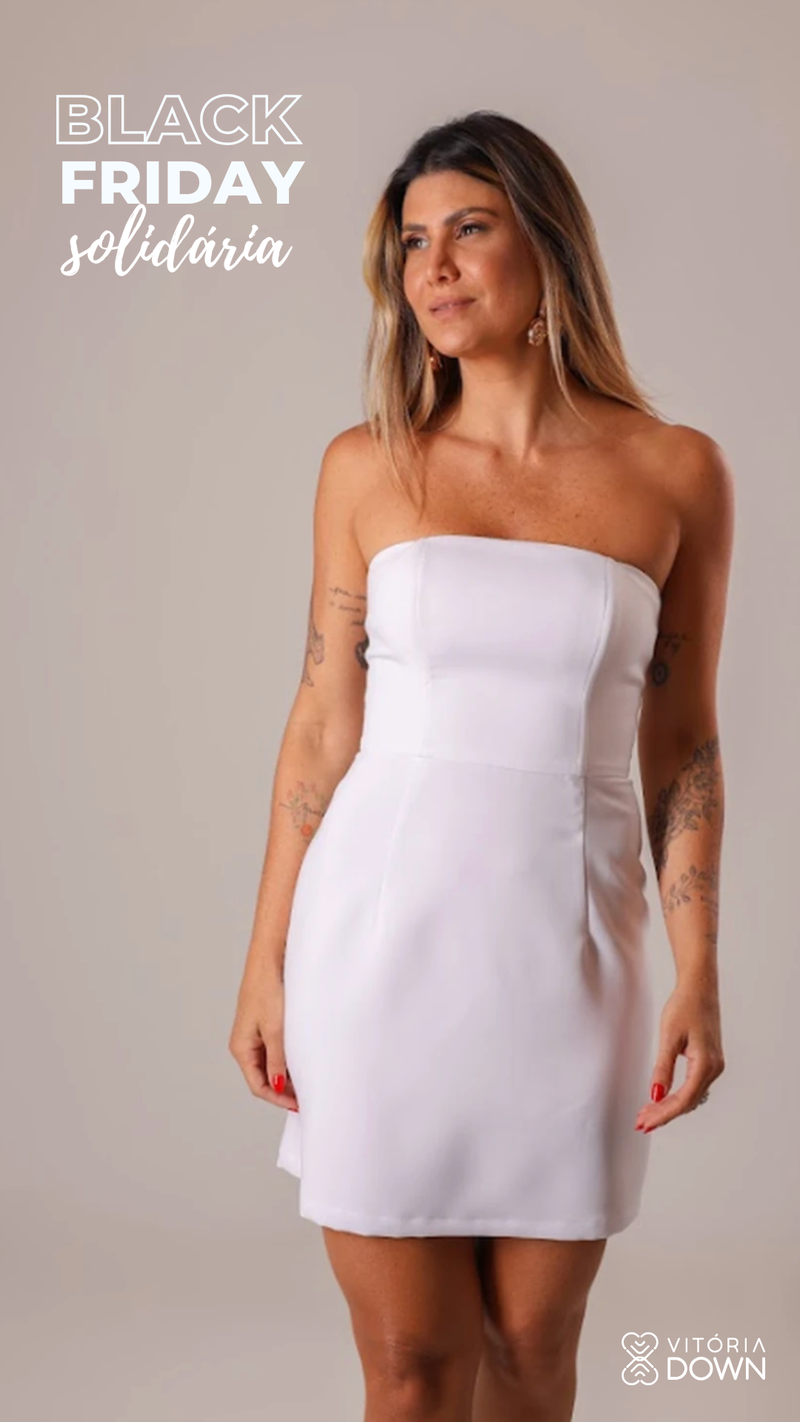 VESTIDO SEM ALÇAS BRANCO