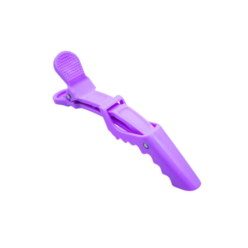 Presilhas Crocodilo Roxo Para Cabelo Com 6 unidades