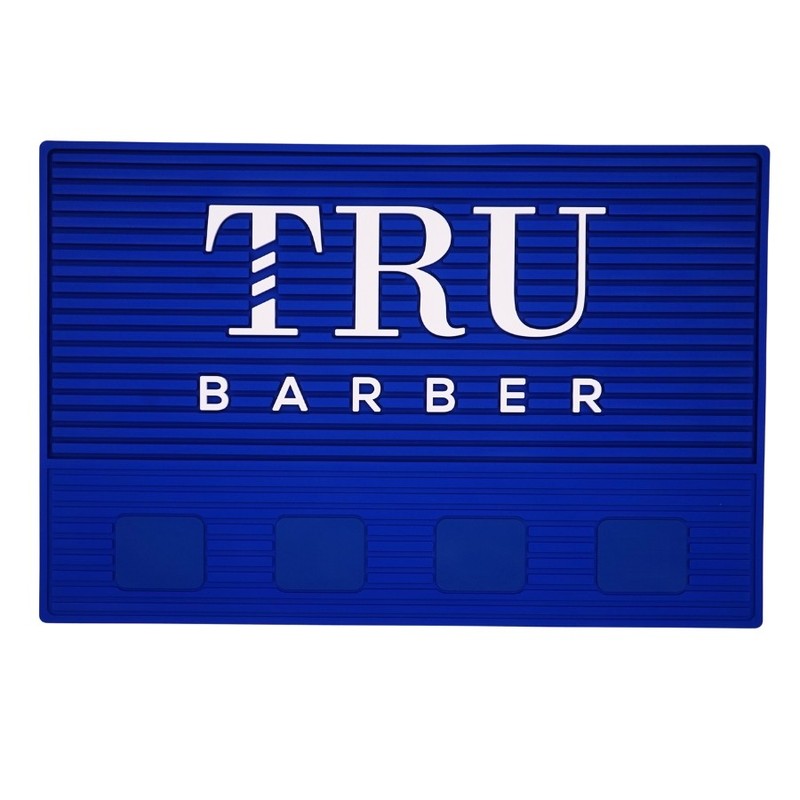 Tapete Magnético Organizador De Bancada TRU BARBER Para Barbearia Barbeiro Com 4 Ímãs Para Apoior Maquinas de Cortar Cabelo e Tesoura