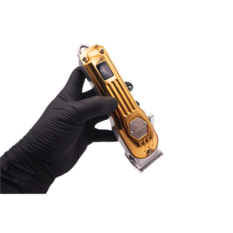 Máquina de Corte TRU Barber - Modelo 9818 Dourado, 100 de Metal, 6500 RPM, BIVOLT