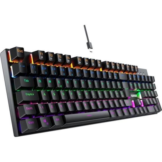 Teclado Fortrek Gamer Mecânico Gravity 100 Fullsized Switch Outemu Red