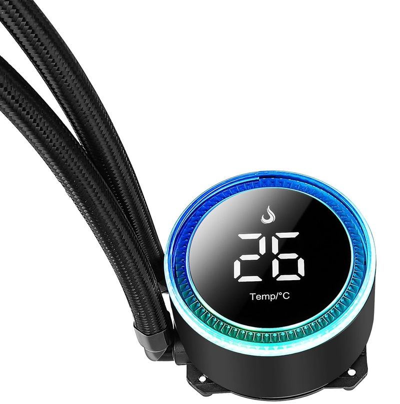 Water Cooler Rise Mode Aura Ice Black ARGB, 360mm, Preto - RM-WAIB-06-ARGB