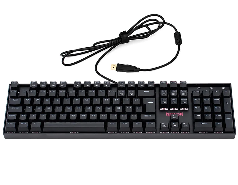 Teclado Gamer Redragon Mecânico Mitra K551 RGB ABNT2 Switch Outemu Black - K551RGB