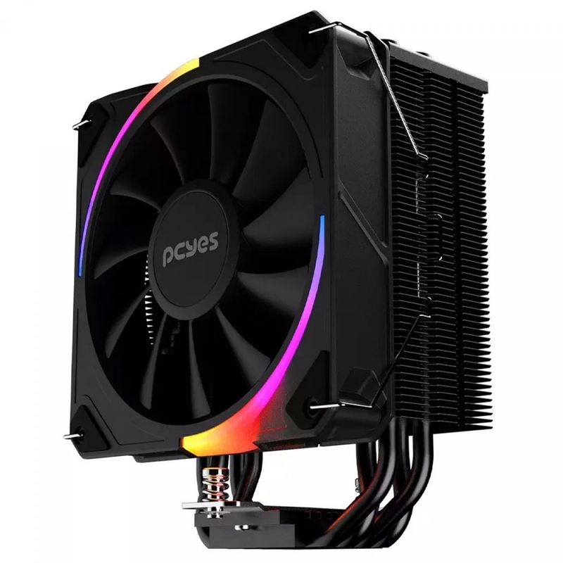 Cooler Para Processador PCYES Frost Pulse ARGB Black Vulcan, TDP 180W, PEFPARGBBV