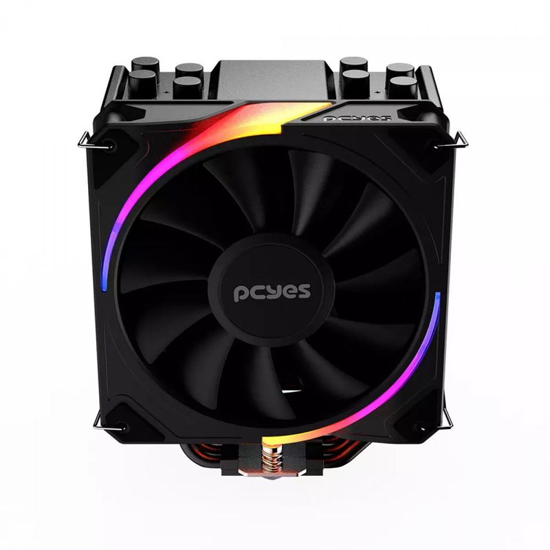 Cooler Para Processador PCYES Frost Pulse ARGB Black Vulcan, TDP 180W, PEFPARGBBV