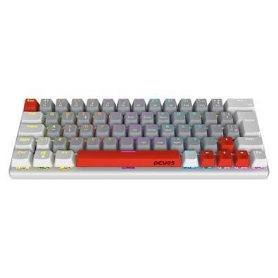 Teclado Gamer Mecânico PCYES Kuromori White Ghost Switch Red - LED Rainbow - PTKMWG60RD