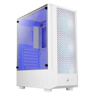 Gabinete Gamer Rise Mode Wave White ARGB, 3x Fans, Branco - RM-WA-BW-ARGB