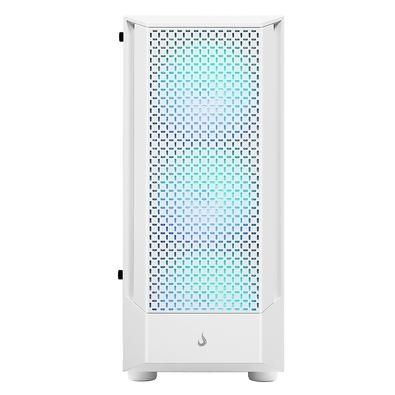 Gabinete Gamer Rise Mode Wave White ARGB, 3x Fans, Branco - RM-WA-BW-ARGB