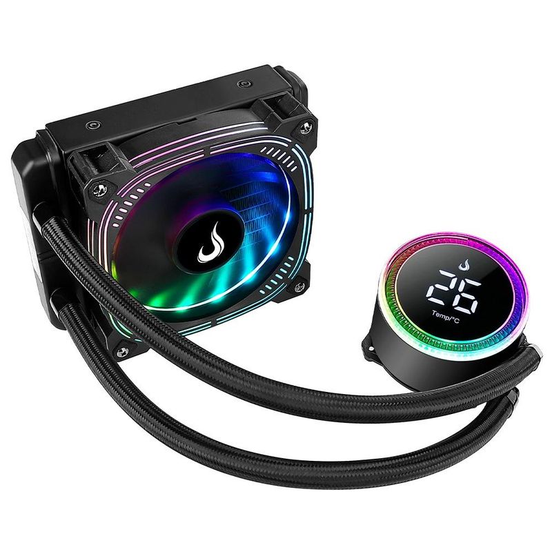 Water Cooler Rise Mode Aura Ice Black ARGB 120mm Preto - RM-WAIB-04-ARGB