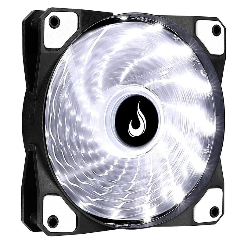 Cooler para Gabinete Rise Mode Wind W1 120mm, LED Branco - RM-WN-01-BW
