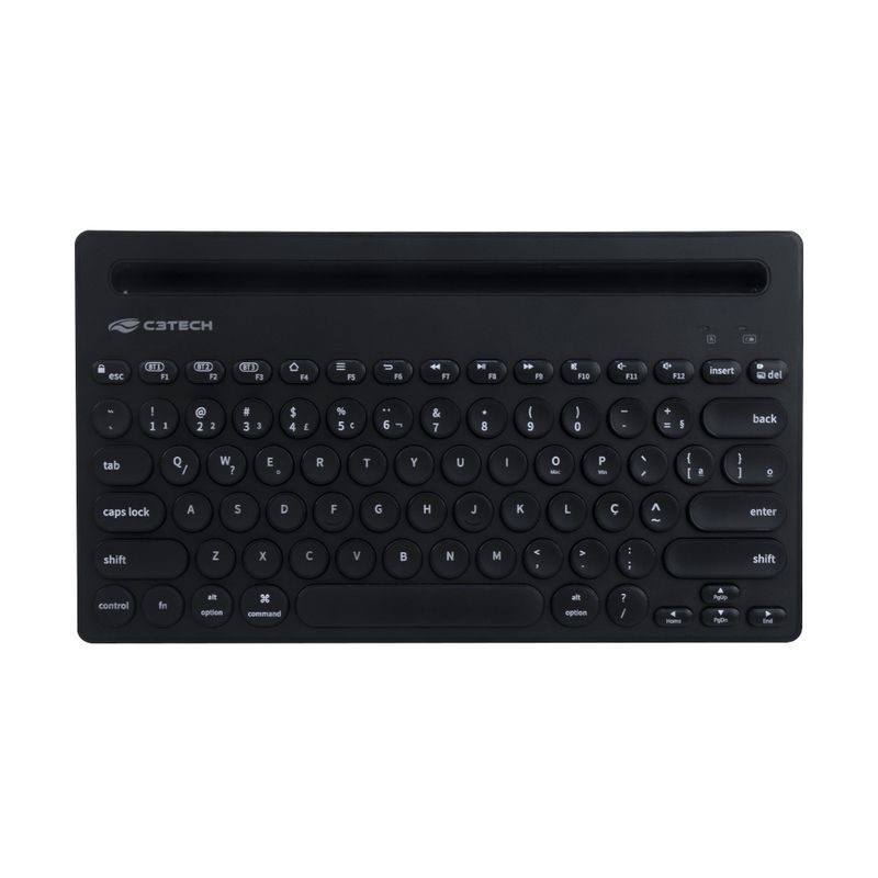 Teclado C3Tech Bluetooth Multi-Device K-BT200BK Preto