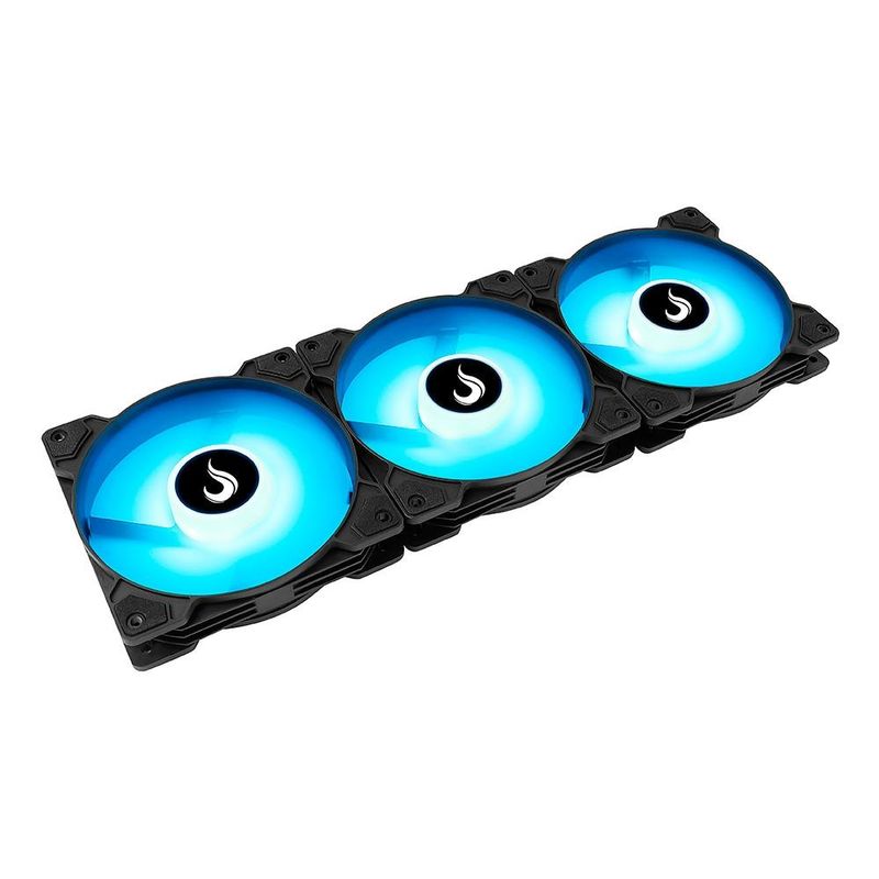 Cooler para Gabinete Kit Com 3 Ventoinhas Rise Mode X 120mm Led ARGB - RM-XLD-01-ARGB