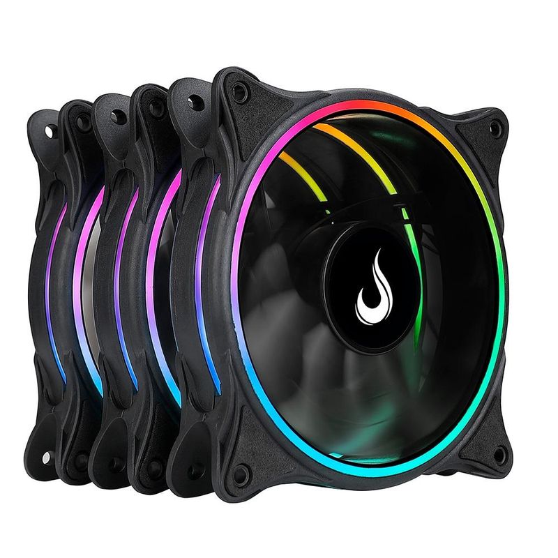 Cooler para Gabinete Kit Com 3 Ventoinhas Rise Mode Laser 120mm ARGB - RM-RGB-05-5V