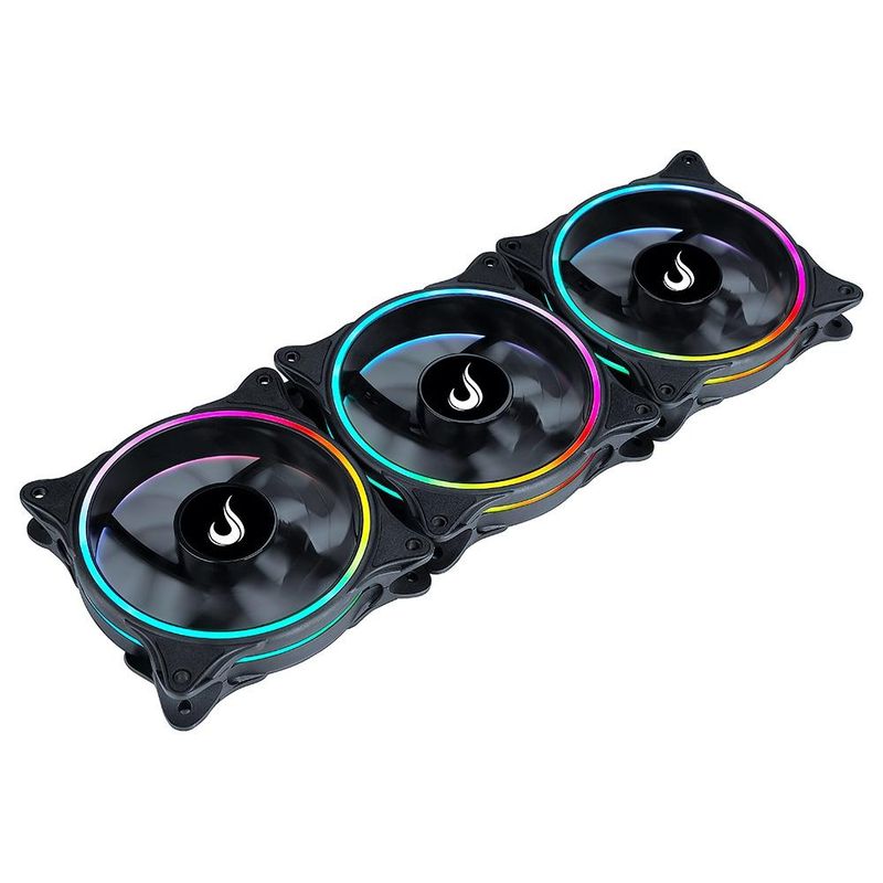 Cooler para Gabinete Kit Com 3 Ventoinhas Rise Mode Laser 120mm ARGB - RM-RGB-05-5V