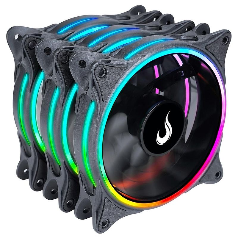 Cooler para Gabinete Kit Com 3 Ventoinhas Rise Mode Laser 120mm ARGB - RM-RGB-05-5V