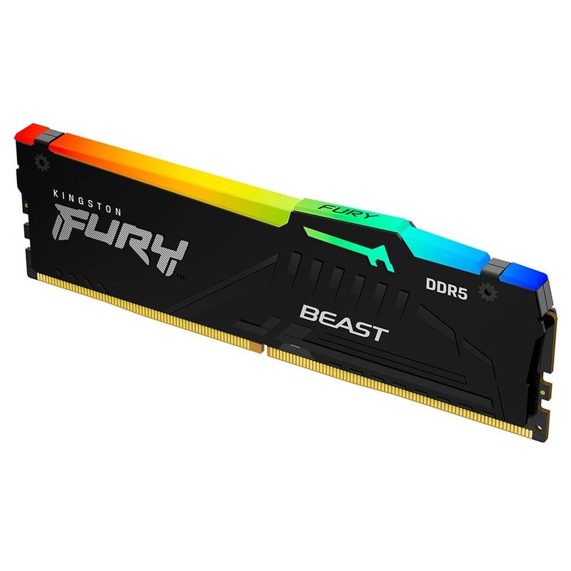 Memória Kingston Fury Beast DDR5 RGB 16GB 5600MHZ KF556C40BBA-16