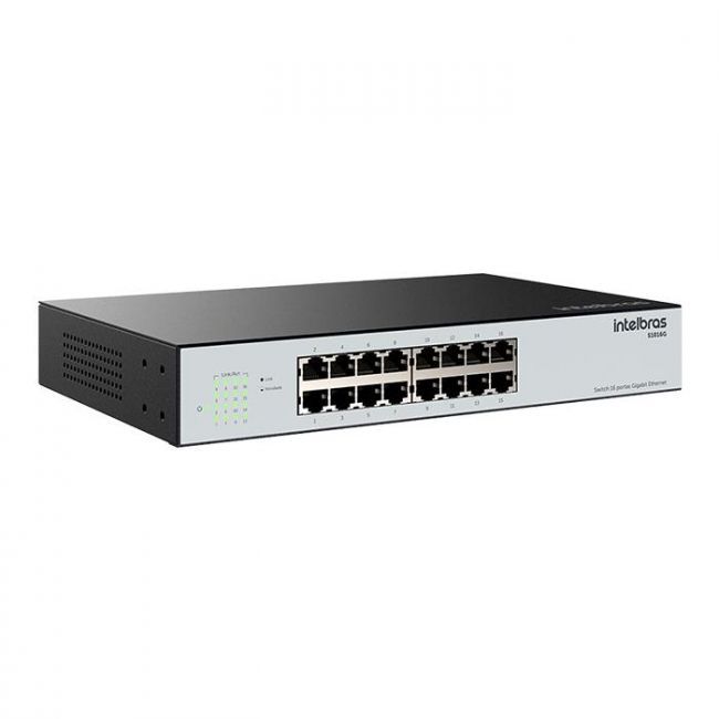 Switch Intelbras 16 Portas S1016G Gigabit 10/100/1000Mbps