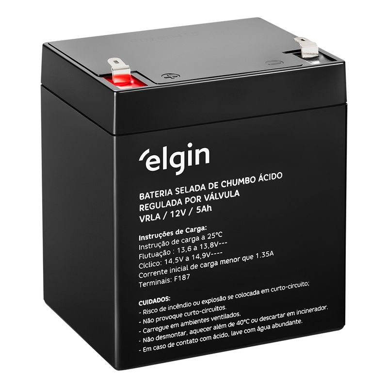 Bateria para Nobreak Elgin Selada 12V/5AH