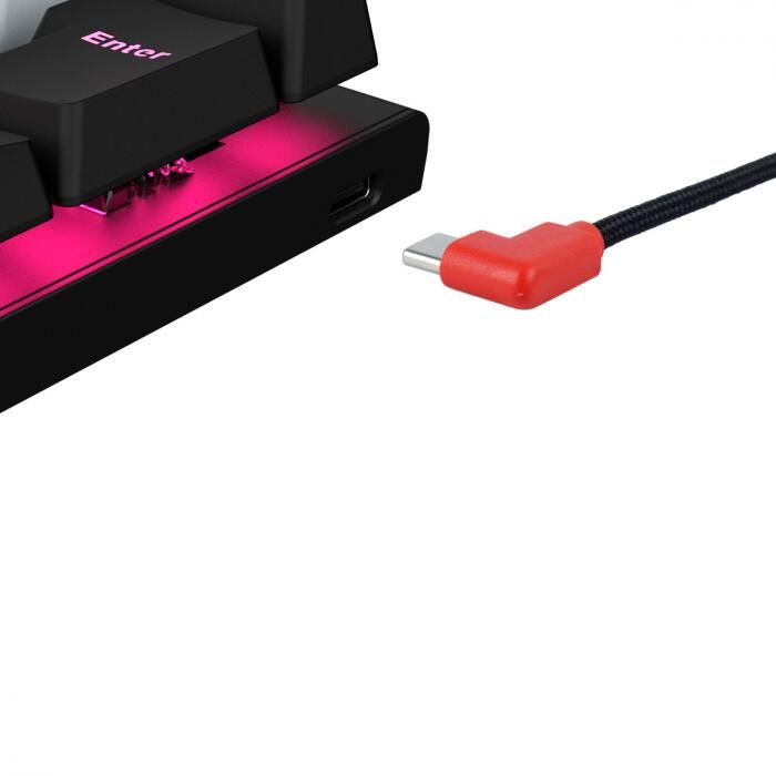 Teclado Gamer Mecânico PCYES Kuromori Switch Red - LED Rainbow - PTKM60RD