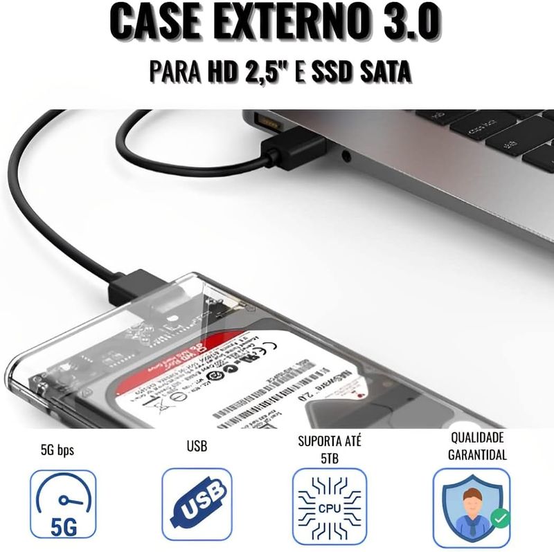 Gaveta Externa HD/SSD 2,5