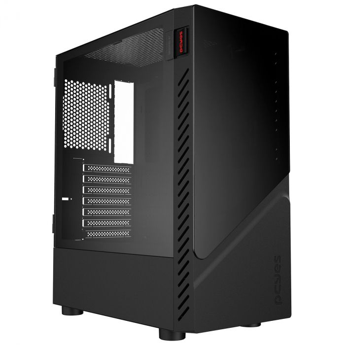 Gabinete PCYES Gamer Set Black Vulcan, Lateral em Vidro, GSBVPBR