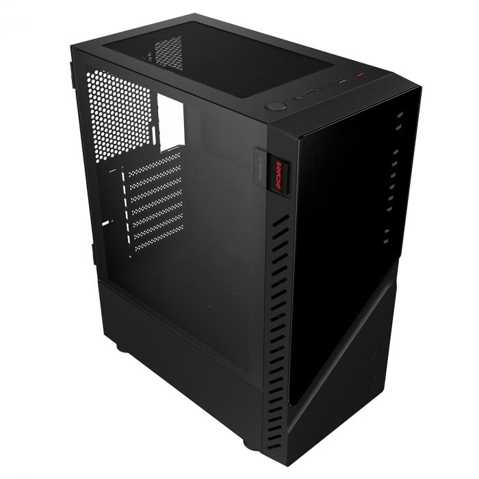 Gabinete PCYES Gamer Set Black Vulcan, Lateral em Vidro, GSBVPBR
