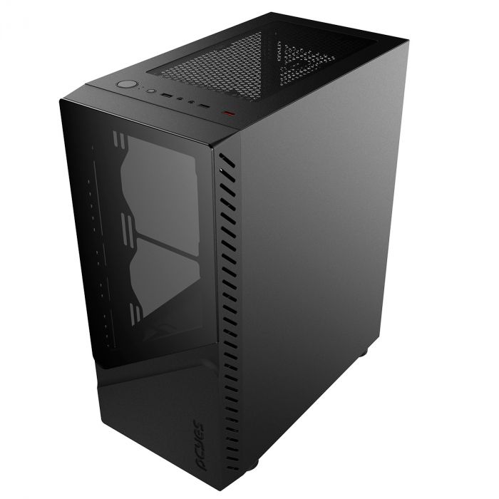 Gabinete PCYES Gamer Set Black Vulcan, Lateral em Vidro, GSBVPBR