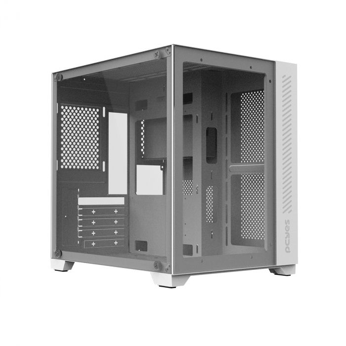 Gabinete PCYES ForceField White Ghost, Lateral e Frontal em Vidro, Branco, GFFWGP