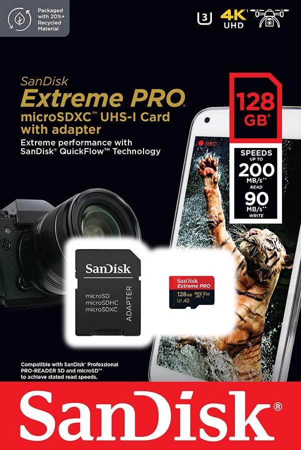 Cartão Memória Sandisk Extreme Pro Micro SD 128GB