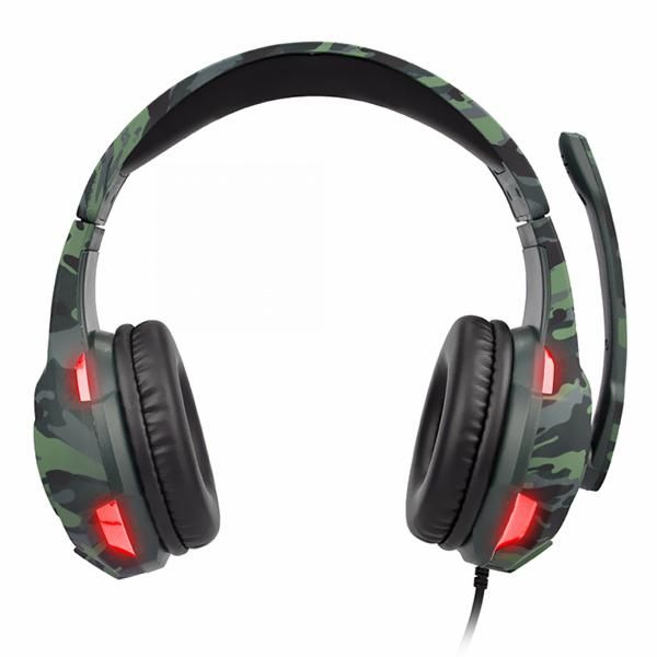 Headset Gamer Camuflado Kolke KGA-487 Trooper LED Vermelho