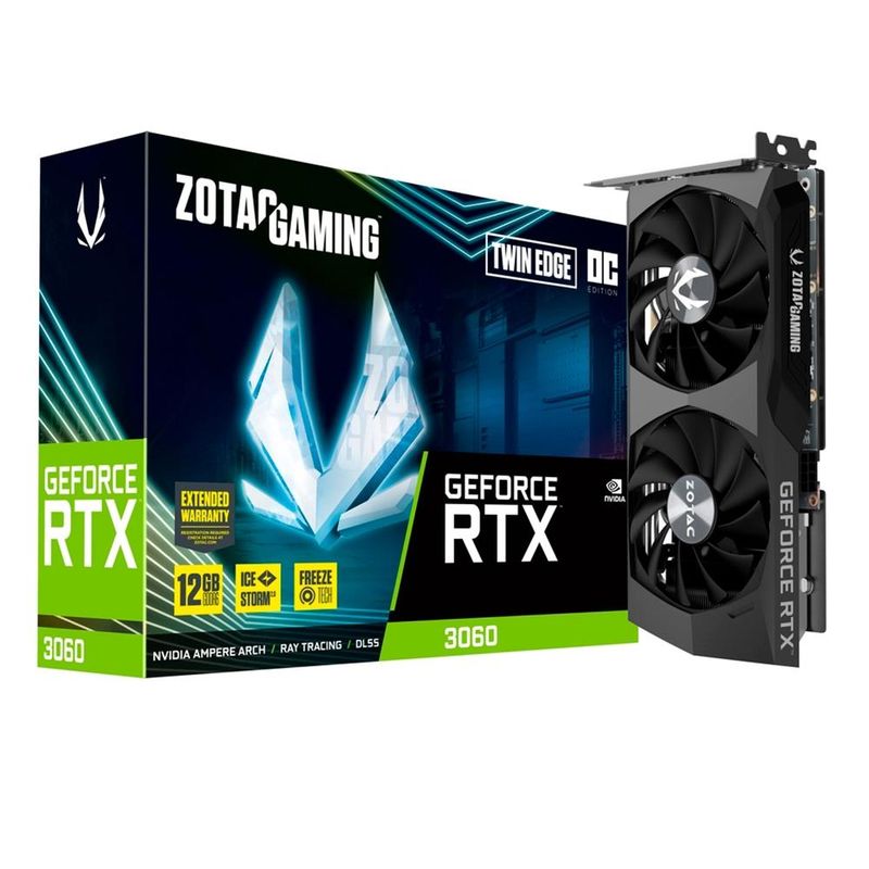 Placa de Video ZOTAC GeForce RTX 3060 Twin Edge 12GB  ZT-A30600E-10M