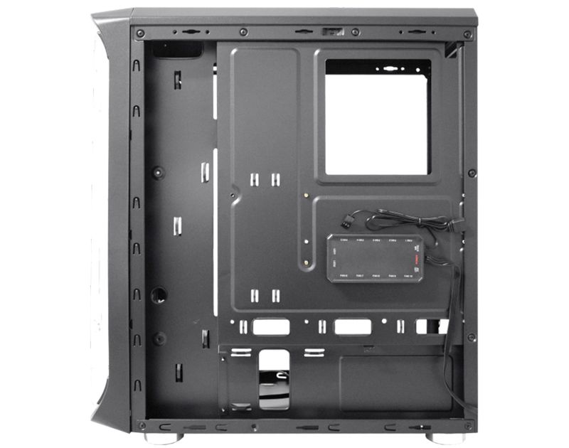 Gabinete K-Mex Skytrooper CG-01FF, 3 Fans ARGB Rainbow + Fita Led  C/ Controle, Frontal Acrílico