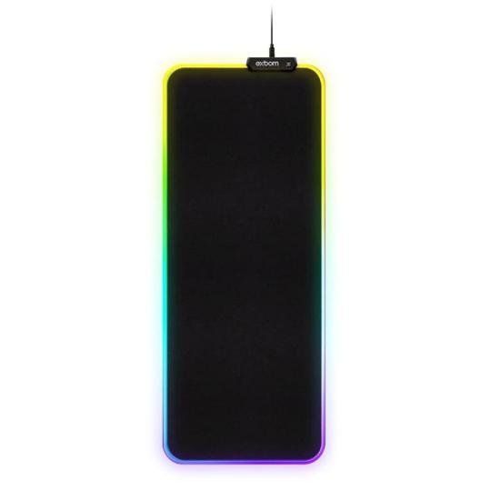 Mouse Pad Gamer Extra Grande Com Led Colorido MP-LED3080 80x30CM Exbom