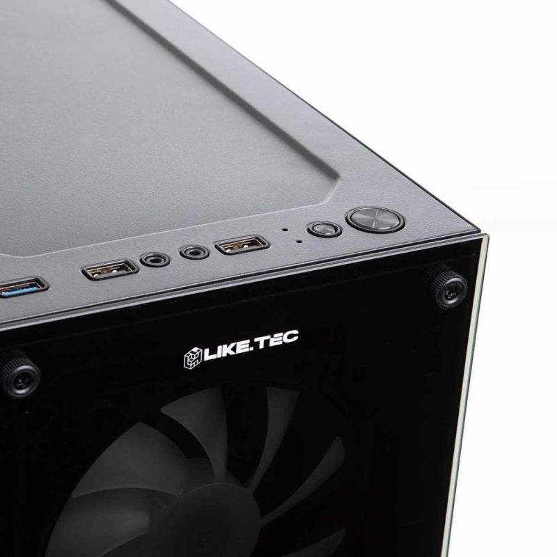 Gabinete Liketec Matrix RGB, Frente e Lateral em Vidro, 4 Fans