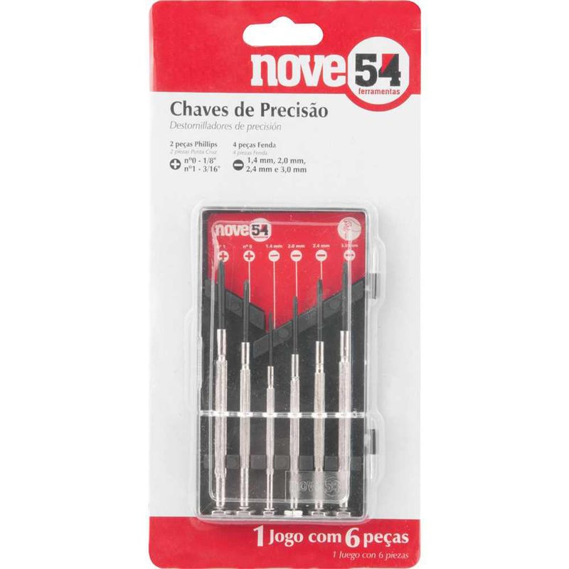 Jogo de Chaves Fenda / Phillips Com 6 Peças - Nove54