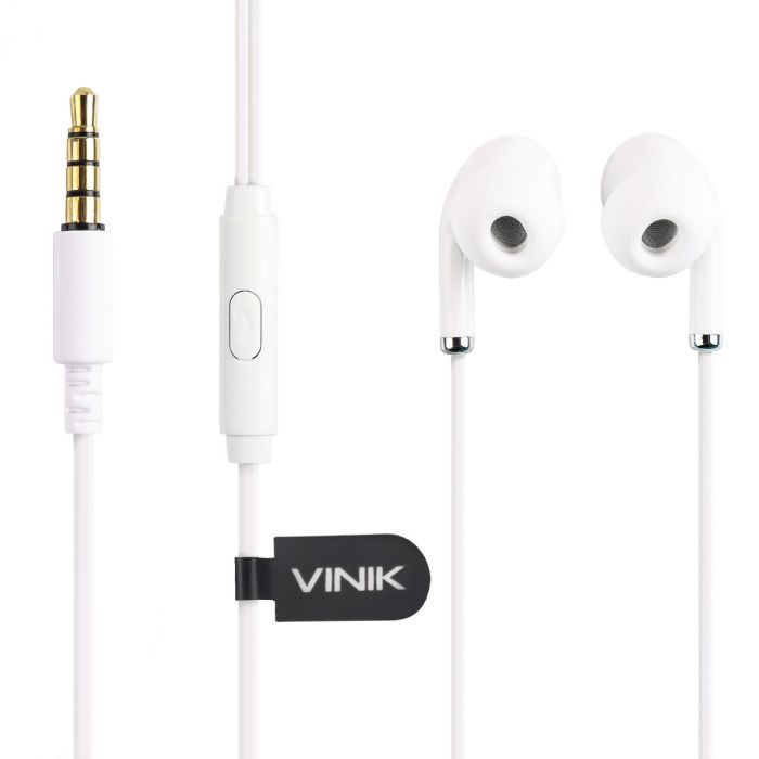 Fone de Ouvido Vinik Sound Pods Branco com Microfone Plug 3.5mm P3 - SP220B