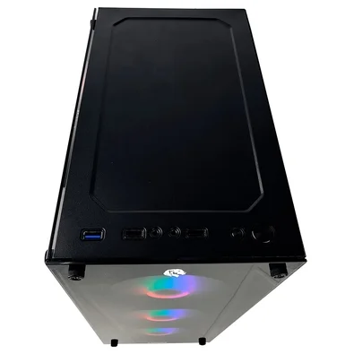 Gabinete Gamer Hayom GB1749, Lateral e Frontal em Vidro Temperado, 4x Fan RGB, Preto