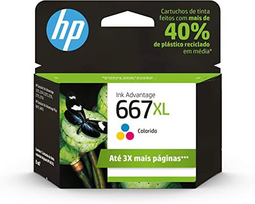 Cartucho de Tinta HP 667XL 8ML Tricolor